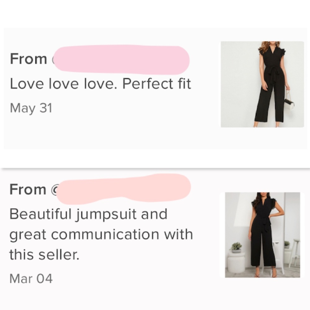 Black Elegant Belted Jumpsuit V-Neck Cap Short Sleeve - Picture 7 of 8